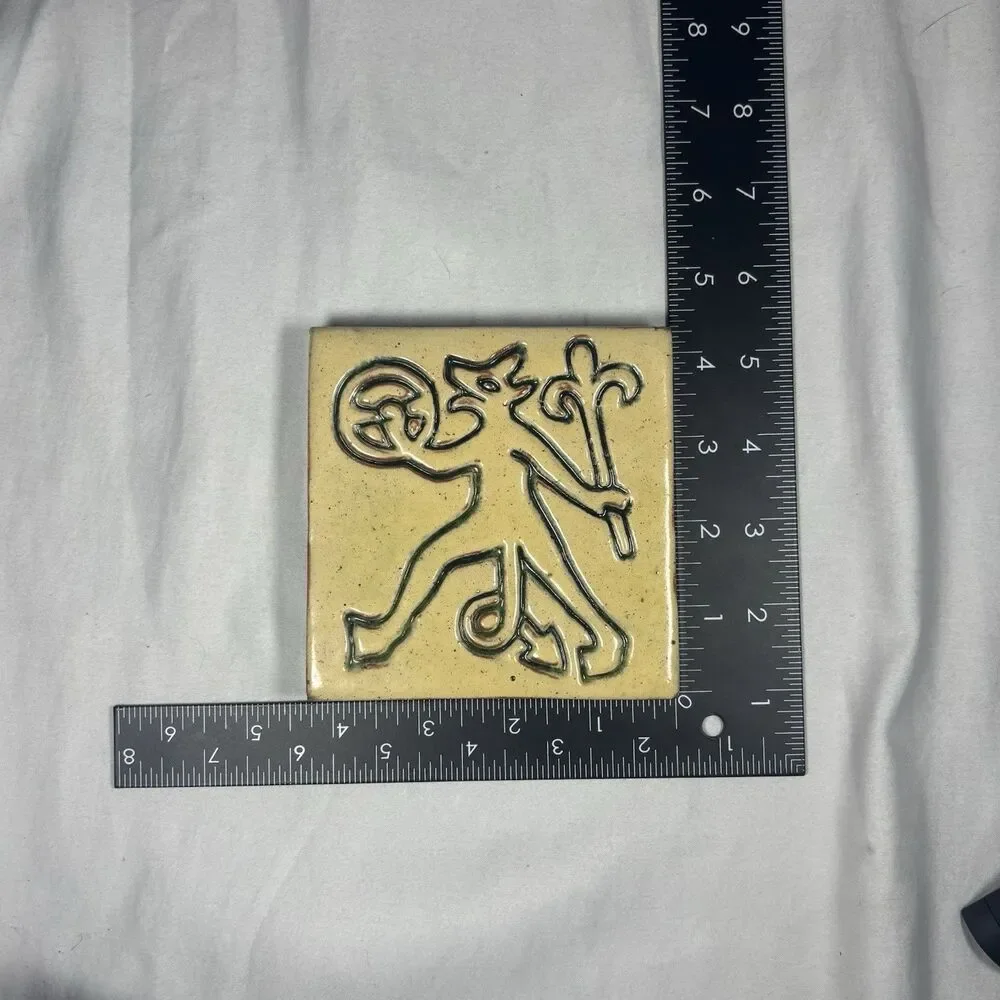 Bucks County 5x5 Ram Demon Ceramic Tile Plaque
